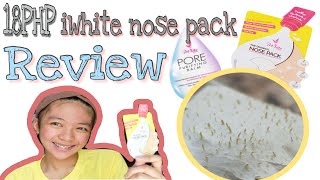 18PHP iWHITE NOSE PACK BLACKHEAD and WHITEHEAD REMOVER REVIEW Philippines [upl. by Suixela]