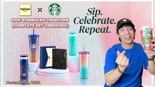 2025 Starbucks Tradition Collection 2025 Starbucks Holiday Collection Starbucks Planner Unboxing [upl. by Lisette]