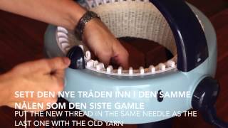 Hvordan strikke en lue  How to knit a hat  Prym Maxi knitting mill [upl. by Dalohcin846]