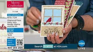 Diamond Press Holly Jolly Border Stamp and Die Kit [upl. by Ashlie944]