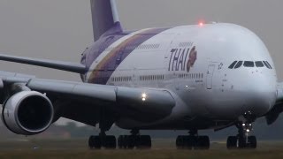 Paris CDG closeup landings  Boeing 777 B767 B757 Airbus A380 A340 A330 A310  HD [upl. by Crawley]