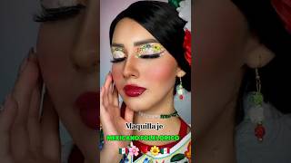 A si se siente Mexico 🇲🇽☺️ maquillajefolklorico makeuppatrio makeupmexico [upl. by Yrek]