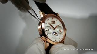 a lange amp söhne SAXONIA ANNUAL CALENDAR in 18carat pink gold Reference 330032 E [upl. by Deidre655]