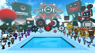 ❄️ WINTER BIG HOLE MR SUN TREE FUN COMPUTER EVOLUTION ALL SPRUNKI FAMILY SONG SPARTAN KICKING Gmod [upl. by Maxi571]