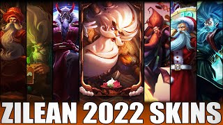 ALL ZILEAN SKINS 2022  Including Sugar Rush Zilean [upl. by Akelam]