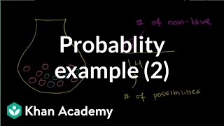 Finding probability example 2  Probability and Statistics  Khan Academy [upl. by Adnarom]