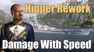 Hipper Rework Damage With Speed  World of Warships Legends  4k [upl. by Zobias]