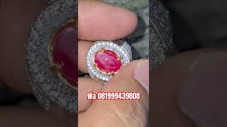 Ruby burma kristal star  mirah windusara burma ring perak microsetting  gemstone  batu permata [upl. by Libbi]