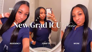 3 12 hour shifts in the ICU  New grad nurse vlog 🩺 [upl. by Nadler]