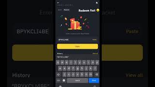 Binance redeem code today binance redeemcode shortvideo foryou britishtvseries [upl. by Akkahs]