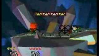 SSB64 ONLINE LINK vs KIRBY in METAL MARIO STAGE [upl. by Latreece]