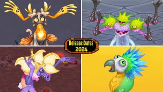 New Monsters 2024 Release Dates  All Island Sounds amp Animations My Singing Monsters [upl. by Joses245]