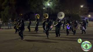 Jeanerette High School Band  Lafayette quotKICKOFFquot Mardi Gras Parade 2023  Lafayette Louisiana [upl. by Ellenhoj]