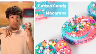 How to make cotton candy macarons  DIY Macaron [upl. by Mattox]