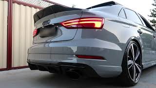 2017 Audi rs3 sedan stock exhaust sound [upl. by Slerahc592]