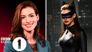 quotWere slinkyquot Anne Hathaway on auditioning for Catwoman or Harley Quinn [upl. by Llarret147]