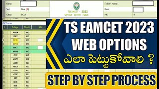 TS EAMCET 2024 WEB OPTIONS ఎలా పెట్టుకోవాలి  STEP BY STEP PROCESS [upl. by Darnell]