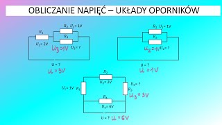 Obliczanie napięć układy oporników [upl. by Gambrill]