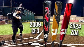 DEMARINI CF3 2009 vs DEMARINI ZOA  Baseball Bat Review [upl. by Gaspard]