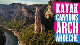 What to do  Gorge Ardeche Canyon Drone Views  Kayak Under Arch Pont dArc France [upl. by Gibby]