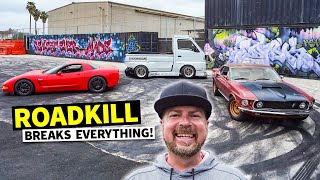 Finnegan Takes Our 5000 Vette Down to the Cords Roadkill Visits Tire Slayer Studios  HHH ep008 [upl. by Flosi]