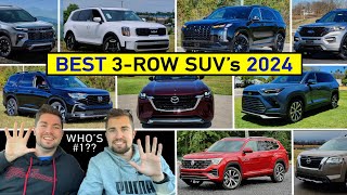 BEST 3Row Midsize SUVs for 2024  Our Expert Ranking After Reviewing ALL of Them Top 10 [upl. by Ettenyl407]