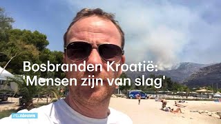 Nederlandse vakantiegangers getroffen door bosbrand Kroatië  RTL NIEUWS [upl. by Enahsal]