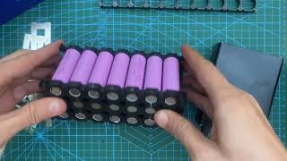 DIY 3S7P 12V battery 18650 lithiumion cells [upl. by Ahsuas]