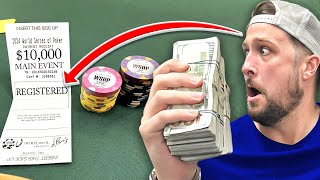 I Took 20k to Vegas amp GAMBLED IT ALL in the WSOP Main Event  Day 1 [upl. by Alrich]