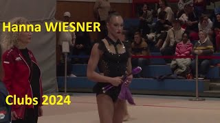 Hanna Panna WIESNER HUN Clubs 2024 BUNDESLIGA November 23 Fellbach Germany rhythmicgymnastics [upl. by Edison904]