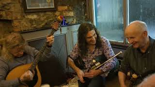 Irish trad music 🎵🎶 trio  Mickey Dunne Blackie OConnell and Cyril ODonoghue performing at Ennis [upl. by Rolo]