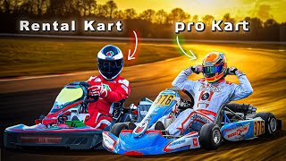 Driving A PROFESSIONAL KART vs RENTAL KART [upl. by Yrekcaz655]