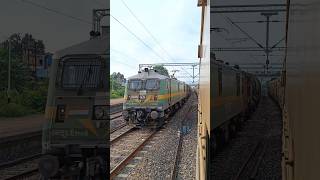 Gondia  Jabalpur Passenger Train crossing with BTPN Petrol Tanker Rake at Birsola l WAG9HC shorts [upl. by Chura342]