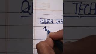 Name logo QULISH TECH shorts shortvideo [upl. by Nalod511]