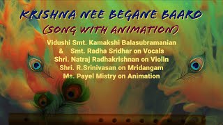 Krishna Nee Begane Baaro  Ragam Yamuna Kalyani  Thalam Misra Chapu  Animated  2024 [upl. by Page]