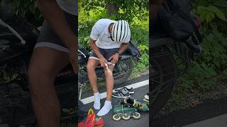 never give up 🥺🔥 skates skateroadskating rollerbladingrollerbodysuit minivlog [upl. by Maer]