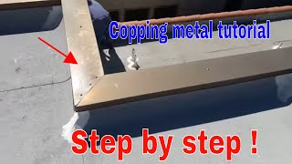 Installing Copping metal flashing step by step Video [upl. by Mellicent]