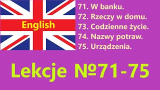 Cały język angielski  lekcje №7175 W banku rzeczy w domu potrawy sprzęt AGD codzienne życie [upl. by Blynn]