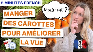 4 mythes autour de la nourriture 🥕  5 Minutes Slow French with French and English Subtitles [upl. by Sucram388]