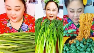 ASRM MUKBANG  Challenge Eat green onions eat shrimp eat fish eat meat  666 [upl. by Eneja]