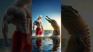 Kitten Overboard 🐱🚨 DAD CAT VS Crocodile 🐊💥 catshorts cat [upl. by Namwob]