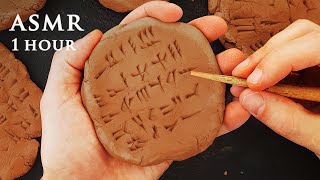 ASMR Cuneiform Writing on Clay  Ancient Ugaritic Alphabet [upl. by Yasmeen]