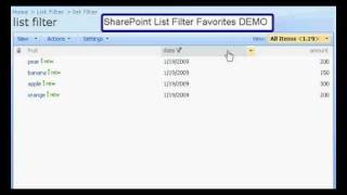 SharePoint List Filter Favorites [upl. by Oicneserc12]