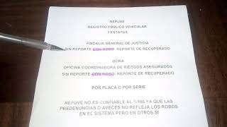 ESTATUS DEL REPUVE 2019 SIN REPORTE CON ROBO RECUPERADO [upl. by Germain]