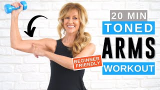 20 Minute Toned Arm Workout For Women Over 50  Bye Bye Bat Wings Today [upl. by Song]