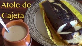 Receta de atole de cajeta dulce de leche  La receta de la abuelita [upl. by Anilatak]