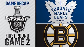 Bruins win Game 2 to even series with Maple Leafs [upl. by Boone]