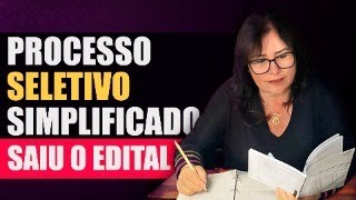 SAIU O EDITAL DO PROCESSO SELETIVO SIMPLIFICADO  EDUCAÇÃO MG [upl. by Rolyat725]