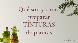 Qué son y cómo preparar TINTURAS de PLANTAS MEDICINALES 👩🏻‍🏫CURSO introductorio en COSMÉTICA NATURAL [upl. by Adnohsel]