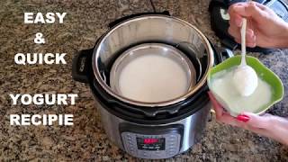 Yogurt in Instant Pot  Quick amp Easy Homemade Yogurt [upl. by Ardnasak838]